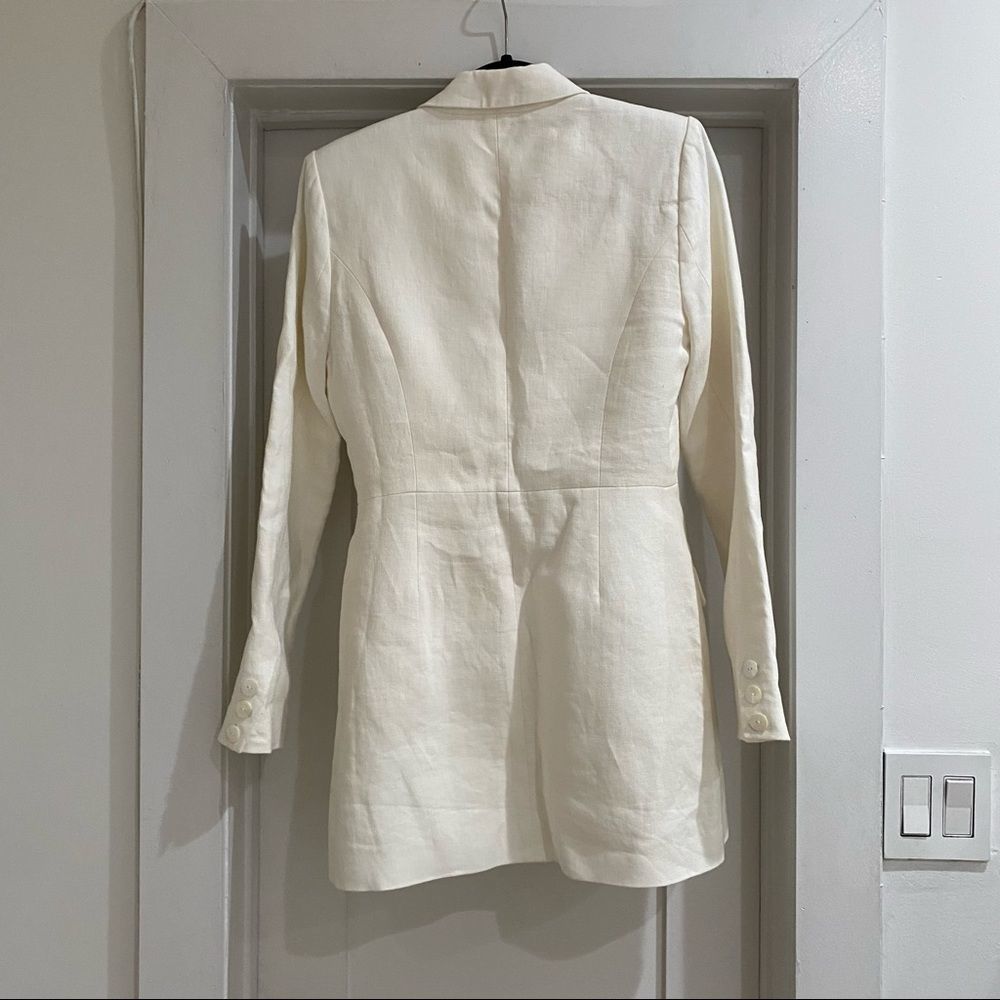 ALEXIS Pamelia White Linen Blazer Mini Dress - Picture 8 of 13